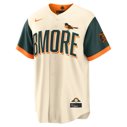 Baltimore Orioles Nike 2026 City Connect Stadium Jersey - Cream MLB Team Jersey Baseball Fan Apparel