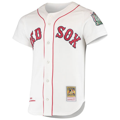 Boston Red Sox Pedro Martinez Mitchell & Ness 1999 Cooperstown Home Authentic Jersey - White MLB Team Jersey Baseball Fan Apparel