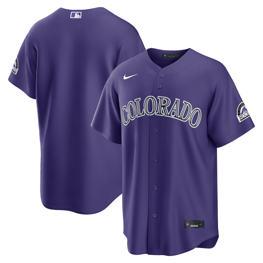 Colorado Rockies Nike Alternate Stadium Jersey - Purple MLB Team Jersey Baseball Fan Apparel