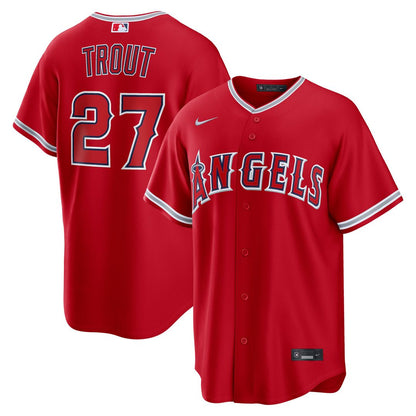 Los Angeles Angels Mike Trout Nike Alternate Replica Jersey - Red MLB Team Jersey Baseball Fan Apparel