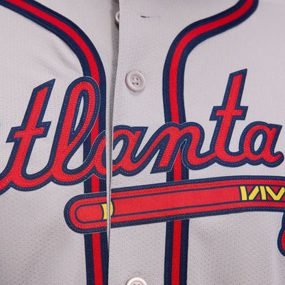 Atlanta Braves Ozzie Albies Nike Road Limited Player Jersey - Gray MLB Team Jersey Baseball Fan Apparel