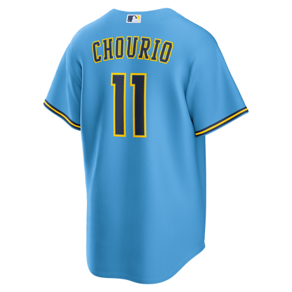 Milwaukee Brewers Jackson Chourio Nike Road Replica Jersey - Light Blue MLB Team Jersey Baseball Fan Apparel