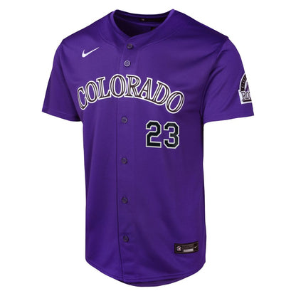 Colorado Rockies Kris Bryant Nike Youth Alternate Limited Player Jersey - Purple MLB Team Jersey Baseball Fan Apparel