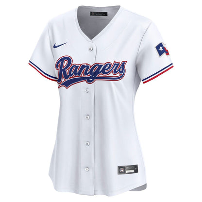 Texas Rangers Jacob deGrom Nike Women's Home Limited Player Jersey - White MLB Team Jersey Baseball Fan Apparel
