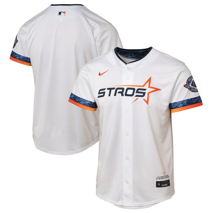 Houston Astros Nike Youth 2025 City Connect Limited Jersey - White MLB Team Jersey Baseball Fan Apparel