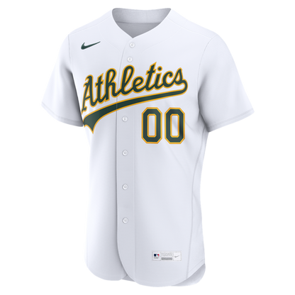 Athletics Nike Home Authentic Custom Jersey - White MLB Team Jersey Baseball Fan Apparel