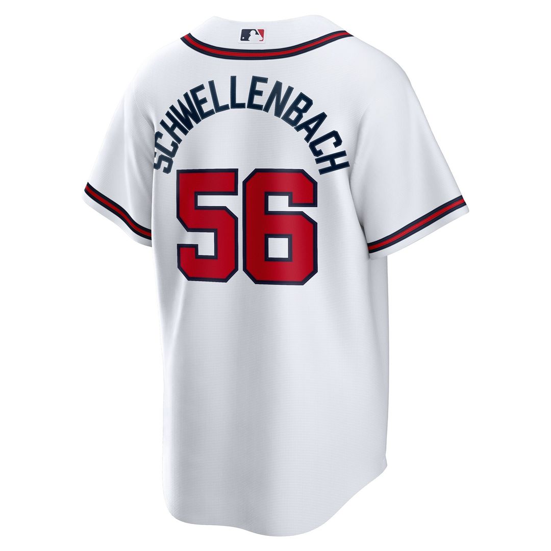 Atlanta Braves Spencer Schwellenbach Nike Home Replica Jersey - White MLB Team Jersey Baseball Fan Apparel