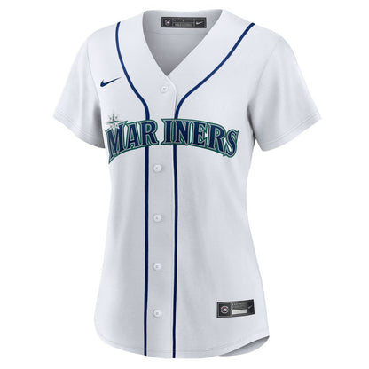Seattle Mariners Julio Rodriguez Nike Women's Home Replica Player Jersey - White MLB Team Jersey Baseball Fan Apparel