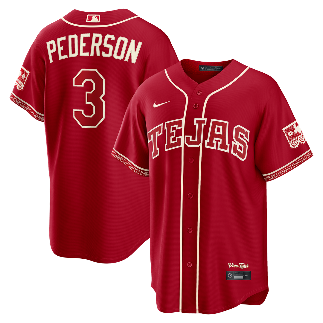 Texas Rangers Joc Pederson Nike 2026 City Connect Stadium Jersey - Red MLB Team Jersey Baseball Fan Apparel