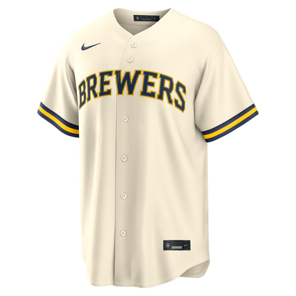 Milwaukee Brewers Christian Yelich Nike Home Replica Jersey - Cream MLB Team Jersey Baseball Fan Apparel