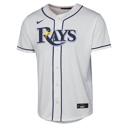 Tampa Bay Rays Junior Caminero Nike Youth Home Replica Player Jersey - White MLB Team Jersey Baseball Fan Apparel
