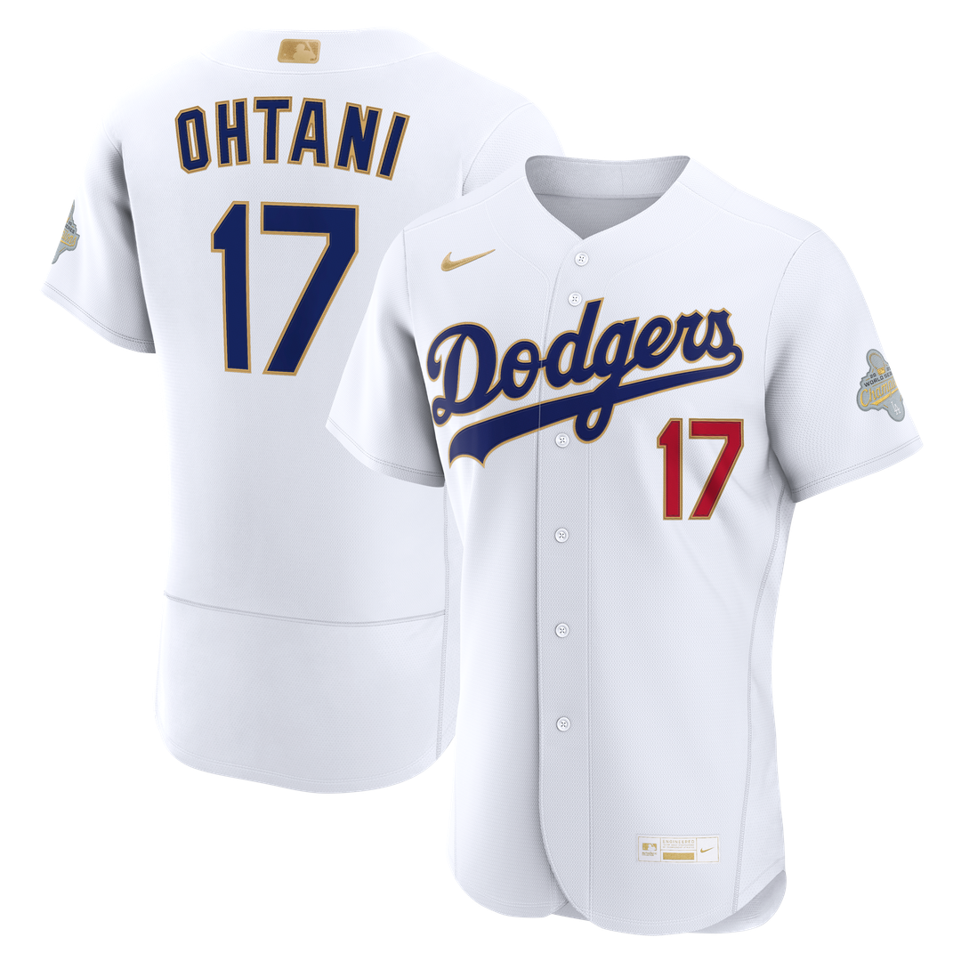 Los Angeles Dodgers Shohei Ohtani Nike 2026 Gold Collection Authentic Jersey - White MLB Team Jersey Baseball Fan Apparel