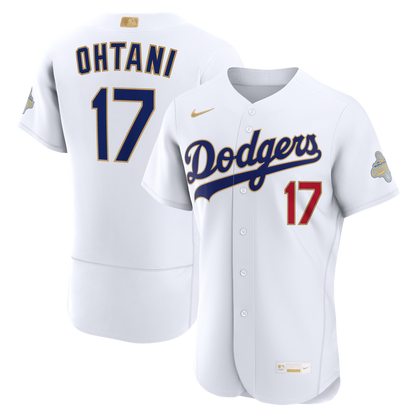 Los Angeles Dodgers Shohei Ohtani Nike 2026 Gold Collection Authentic Jersey - White MLB Team Jersey Baseball Fan Apparel