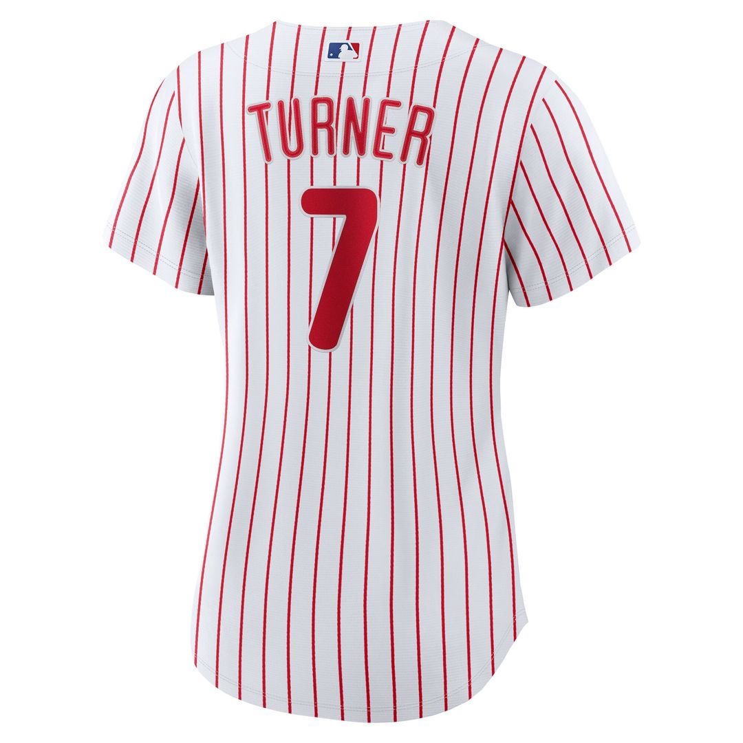 Philadelphia Phillies Trea Turner Nike Women's Home Replica Player Jersey - White MLB Team Jersey Baseball Fan Apparel