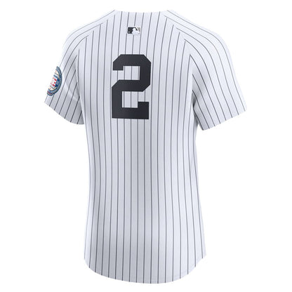 New York Yankees Derek Jeter Nike Home 2020 Hall of Fame Induction Patch Elite Player Jersey - White MLB Team Jersey Baseball Fan Apparel