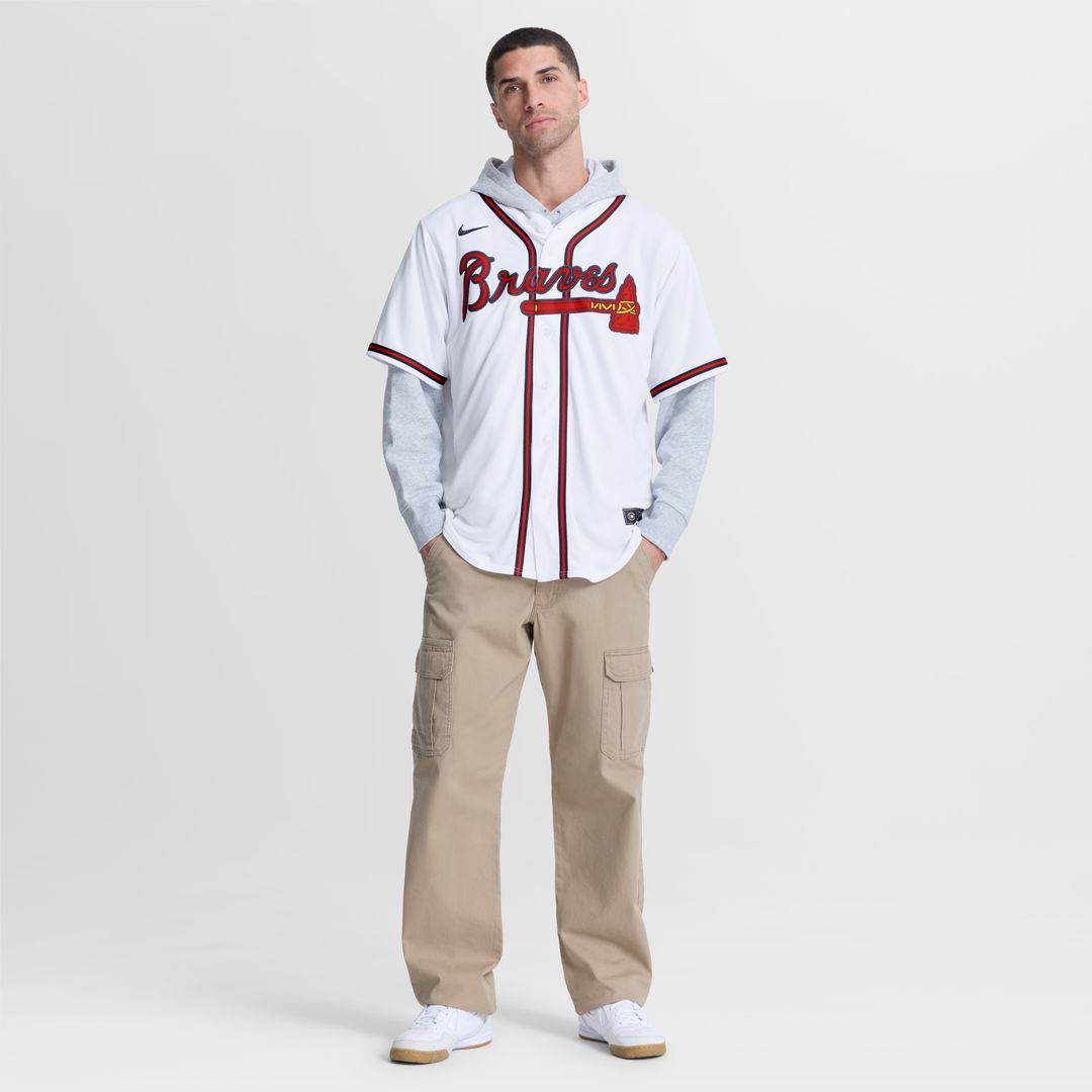 Atlanta Braves Spencer Schwellenbach Nike Home Replica Jersey - White MLB Team Jersey Baseball Fan Apparel