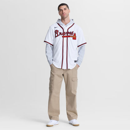Atlanta Braves Spencer Schwellenbach Nike Home Replica Jersey - White MLB Team Jersey Baseball Fan Apparel