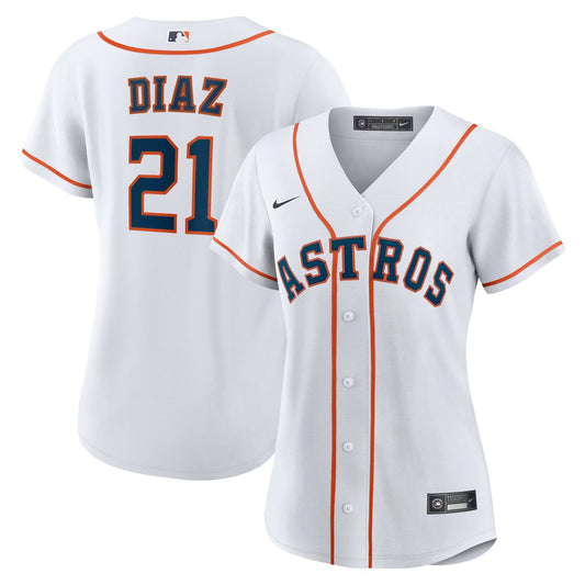 Houston Astros Yainer Diaz Nike Women's Home Replica Jersey - White MLB Team Jersey Baseball Fan Apparel